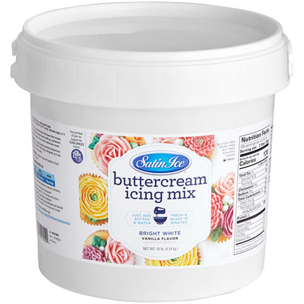 Hỗn hợp kem phủ bơ vani trắng Satin Ice 4,5 kg