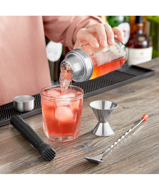 Bộ dụng cụ pha chế cocktail bình lắc hũ mason Acopa 4 món 444 ml