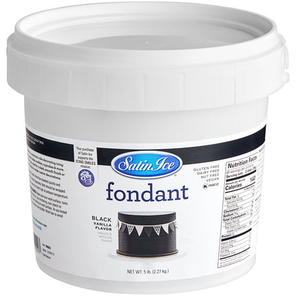 Fondant cán vị vani Satin Ice đen 2,3 kg