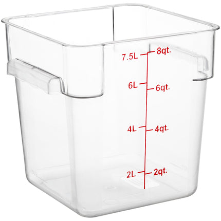 Hộp đựng thực phẩm nhựa polycarbonate vuông trong suốt Choice 7,6 lít