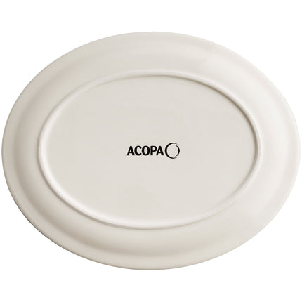 Đĩa oval gốm viền hẹp màu ngà Acopa 34,3 x 26,7 cm - Thùng 12 cái