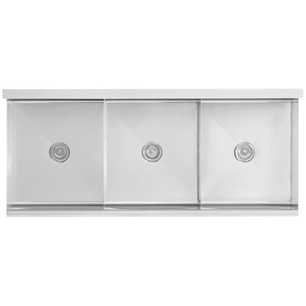 Bồn rửa đa dụng thương mại ba khoang Regency 183 cm kèm lòng 61 x 61 x 36 cm