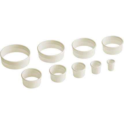 Bộ khuôn cắt tròn trơn bằng nylon Mercer Culinary M35502 9 món
