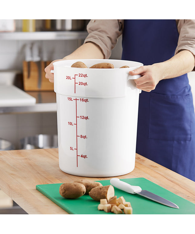 Hộp đựng thực phẩm nhựa PP tròn trắng Choice 20,8 lít