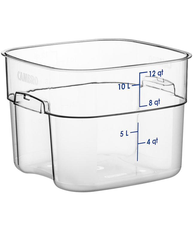 Hộp đựng thực phẩm nhựa polycarbonate vuông trong suốt Cambro CamSquares® FreshPro 11,4 lít