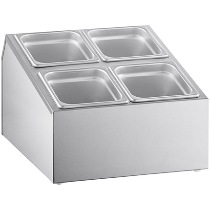 Bộ giá đựng khay hotel pan inox ServSense kèm 4 khay cỡ 1/6