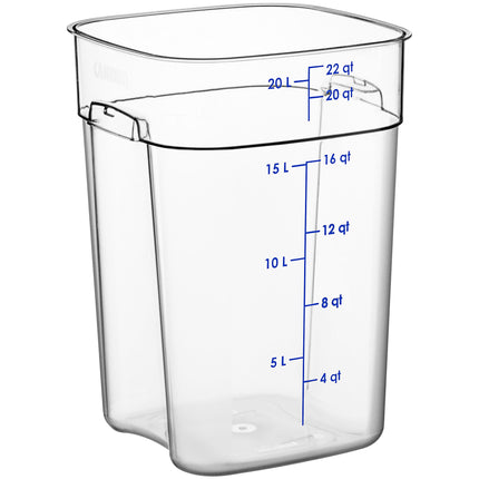 Hộp đựng thực phẩm nhựa polycarbonate vuông trong suốt Cambro CamSquares® FreshPro 20,8 lít