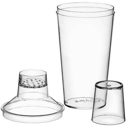 Bình lắc cocktail cobbler 3 mảnh nhựa polycarbonate trong Choice 473 ml