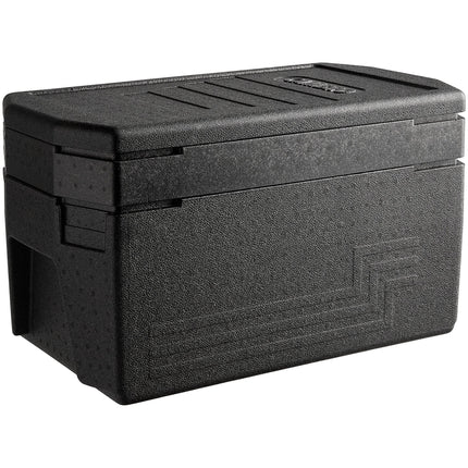 Thùng giữ nhiệt EPP nạp trên tay cầm lớn Cambro Cam GoBox full-size sâu 20 cm kèm Camchiller và khay lót