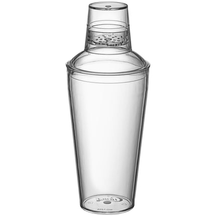 Bình lắc cocktail cobbler 3 mảnh nhựa polycarbonate trong Choice 828 ml
