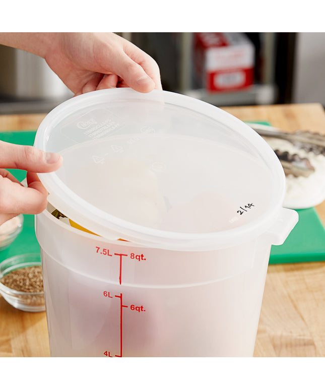 Nắp hộp đựng thực phẩm nhựa PP tròn trong mờ Choice 5,7 và 7,6 lít