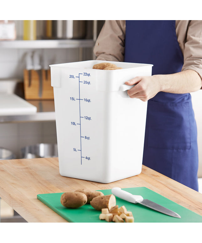 Hộp đựng thực phẩm nhựa PP vuông trắng Choice 20,8 lít