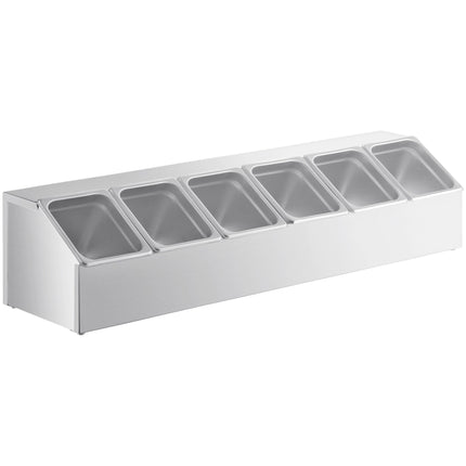 Bộ giá đựng khay hotel pan inox lớn ServSense kèm 6 khay cỡ 1/6
