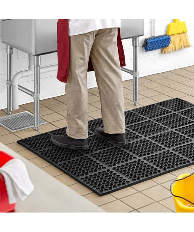 Thảm cao su chống mỏi viền thẳng màu đen Choice 99 x 149 cm dày 2,2 cm