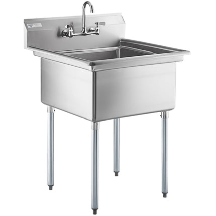 Bồn rửa thương mại Steelton 75 cm 1 khoang kèm vòi