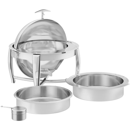 Nồi hâm buffet inox tròn nắp trượt Acopa Heavy Weight 6,2 lít