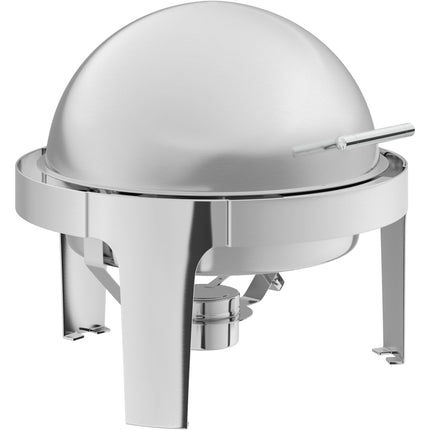 Nồi hâm buffet nắp lật tròn Acopa Supreme điểm nhấn mạ crôm 6,1 lít
