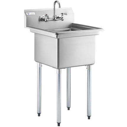 Bồn rửa công nghiệp 1 ngăn Steelton 61 cm kèm vòi