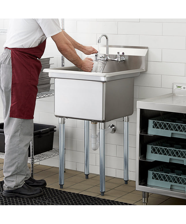 Bồn rửa công nghiệp 1 ngăn Steelton 61 cm kèm vòi