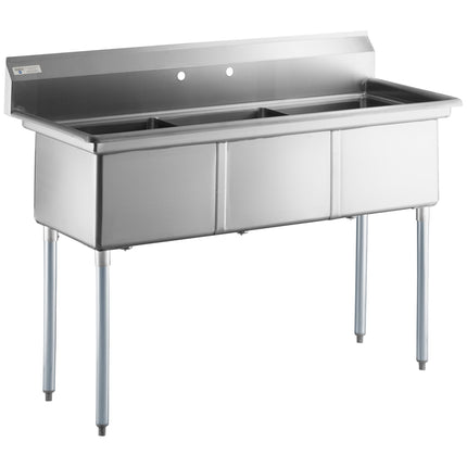 Bồn rửa thương mại Steelton 151 cm 3 khoang