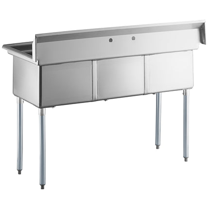 Bồn rửa thương mại Steelton 151 cm 3 khoang