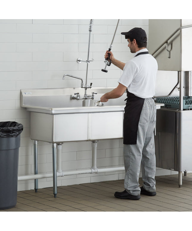 Bồn rửa thương mại Steelton 151 cm 3 khoang