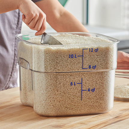 Hộp đựng thực phẩm nhựa polycarbonate vuông trong suốt Cambro CamSquares® FreshPro 11,4 lít