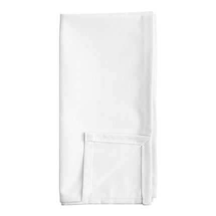 Khăn ăn trắng bằng vải pha 65/35 polyester/cotton Intedge 51 cm x 51 cm - Gói 12 cái