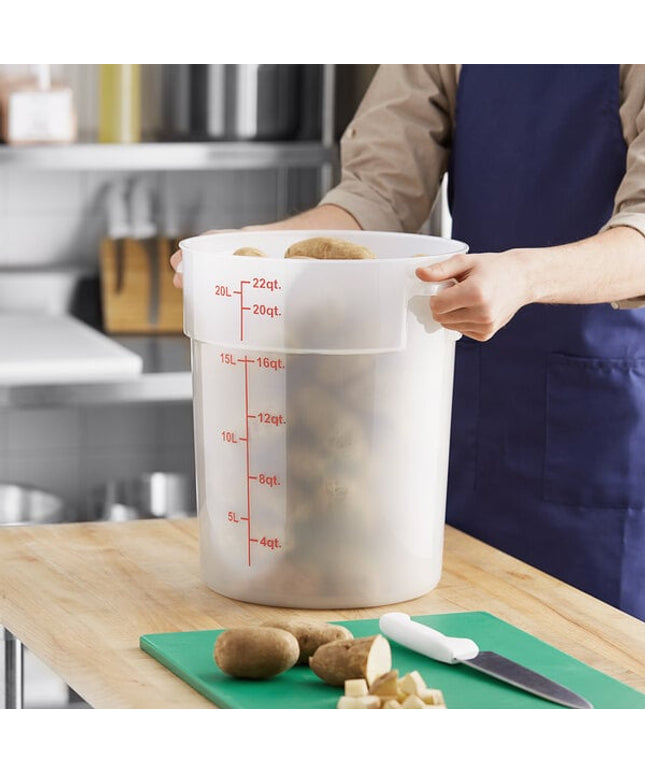 Hộp đựng thực phẩm nhựa PP tròn trong mờ Choice 20,8 lít