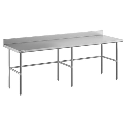 Bàn thao tác inox chân hở Regency Spec Line Easy Attach 76,2 cm x 243,8 cm 14-Gauge inox công nghiệp Open chân đế bàn th