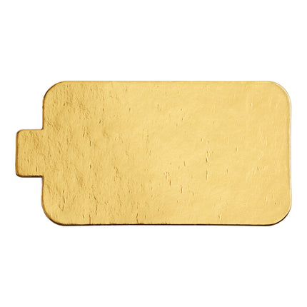 Đế bánh chữ nhật giấy vàng có tab Enjay 9,8 x 5,7 cm - Thùng 500 cái