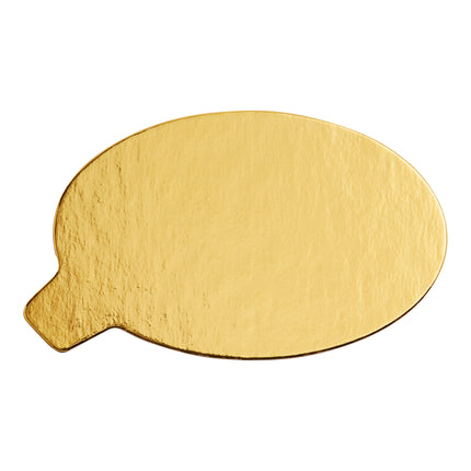 Đế trưng bày bánh tráng miệng dùng một lần hình bầu dục màu vàng Enjay 10 x 6 cm - Thùng 500 cái