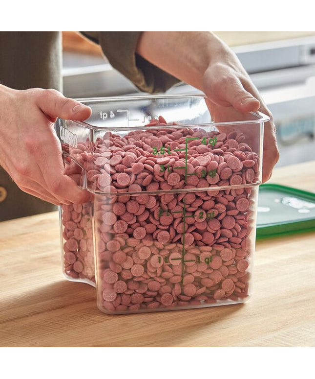 Hộp đựng thực phẩm nhựa polycarbonate vuông trong suốt Cambro CamSquares® FreshPro 3,8 lít