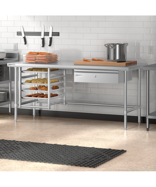 Bàn thao tác chân hở inox Regency Spec Line 76 x 183 cm dày 14-gauge