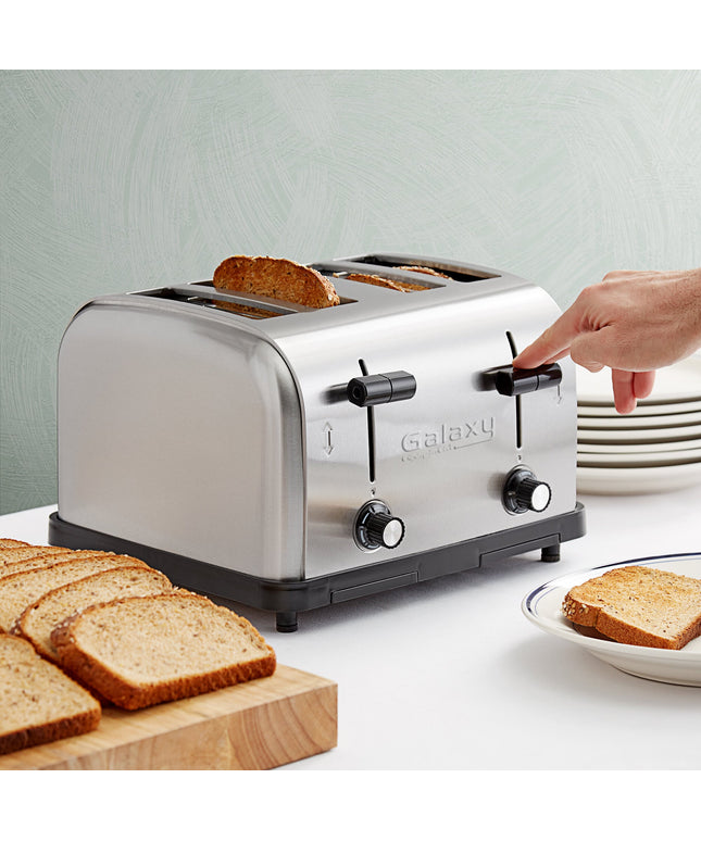 Máy nướng bánh mì thương mại Galaxy MDT4 4 lát tải nhẹ - khe 3,8 cm, 120V