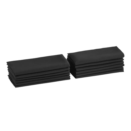 Khăn ăn đen bằng polyester 100% Choice 51 cm x 51 cm - Thùng 300 cái