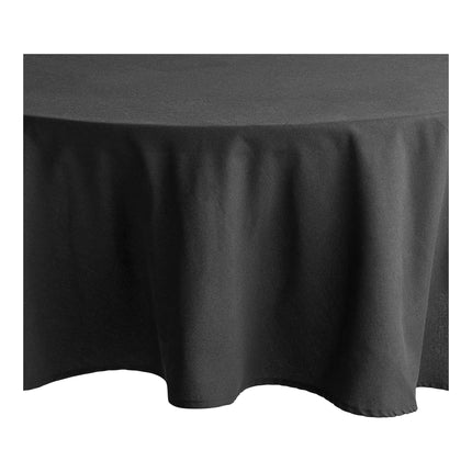 Khăn trải bàn vải polyester 100% đen tròn Choice Ø 305 cm