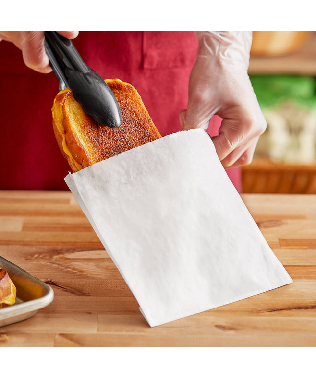 Túi giấy sáp đựng bánh sandwich màu trắng Choice 16,5 x 1,9 x 17,1 cm - Thùng 2.000 cái