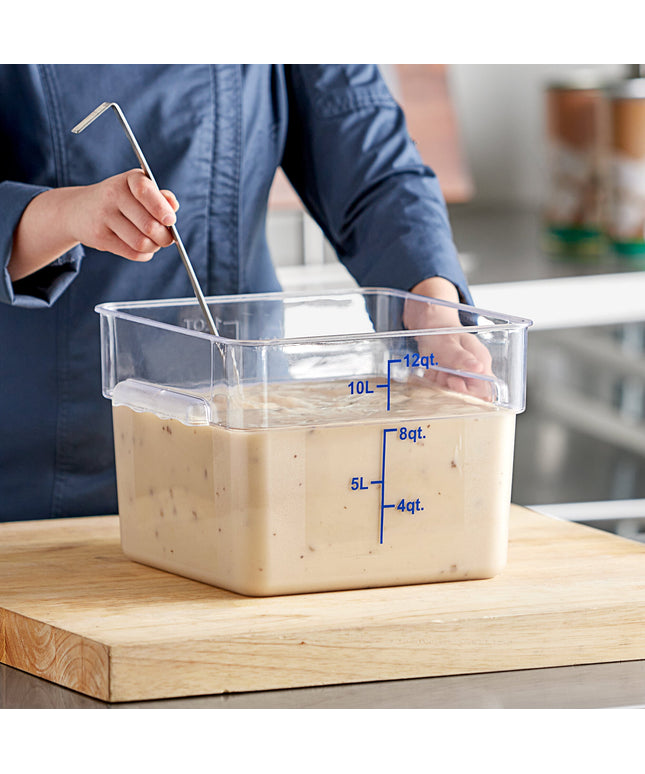 Hộp đựng thực phẩm nhựa polycarbonate vuông trong suốt Choice 11,4 lít