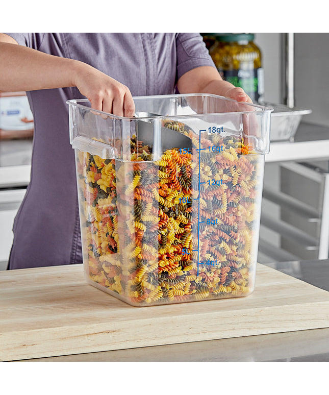 Hộp đựng thực phẩm nhựa polycarbonate vuông trong suốt Choice 17 lít