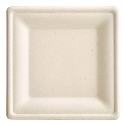Đĩa vuông EcoChoice sợi thực vật tự nhiên 20 x 20 cm - Vỉ 100 cái