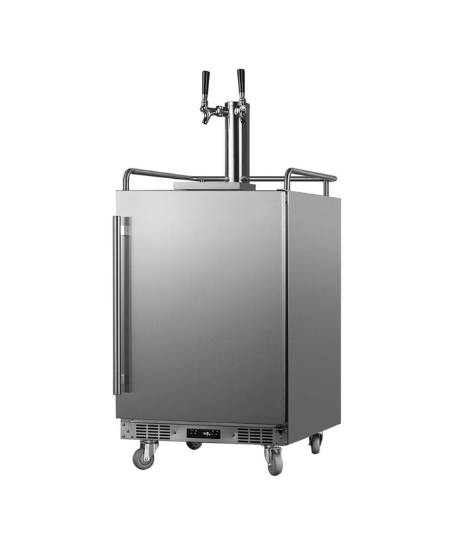 Tủ ủ bia kiêm máy rót rượu vang âm tủ trong / ngoài trời Summit Appliance SBC682WKDTWIN 61 cm với 2 vòi