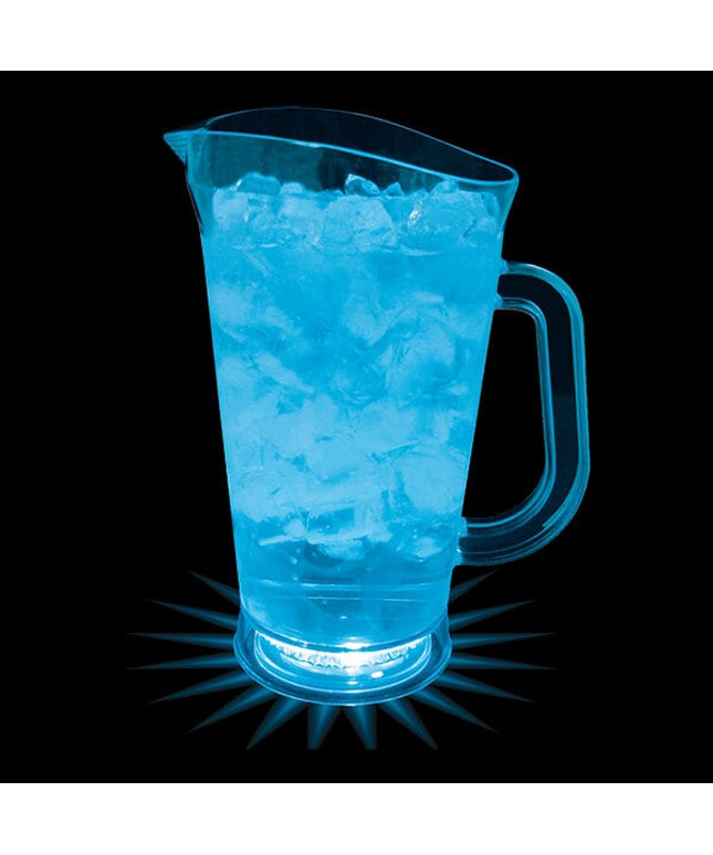 Ly nhựa dùng một lần 2,1 lít tùy chỉnh nhựa Pitcher với xanh dương LED Light - Thùng 12 cái