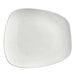 Đĩa gốm sứ bất đối xứng trắng kem Acopa Nova 31 x 26 cm - Thùng 12 cái