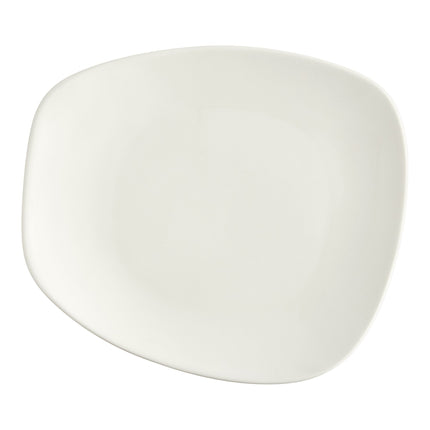 Đĩa gốm sứ bất đối xứng Acopa Nova trắng kem 26,7 x 23,5 cm - Thùng 12 cái