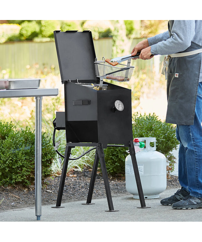 Bếp chiên sâu dầu ngoài trời Backyard Pro BP4GEFS 15 lít thép gas propane cố định - 90.000 BTU