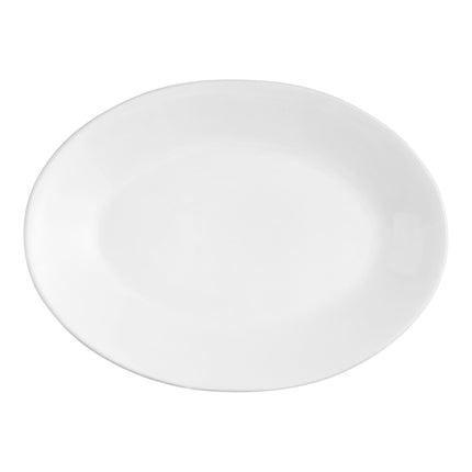 Đĩa oval sứ trắng sáng kiểu coupe Acopa 33 x 25,4 cm - Thùng 12 cái