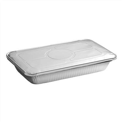 Khay hấp giấy bạc chịu lực Choice full size sâu 8,6 cm kèm nắp - Gói 10 cái