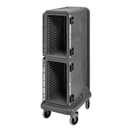 Xe giữ nhiệt vận chuyển khay thực phẩm cao kèm gói an ninh 2 khoang (1 nóng chủ động / 1 thụ động) Cambro Pro Cart Ultra