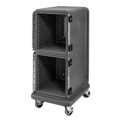 Xe giữ nhiệt vận chuyển khay thực phẩm cao kèm gói an ninh 2 khoang thụ động Cambro Pro Cart Ultra PCU2000PPSP615 màu xá